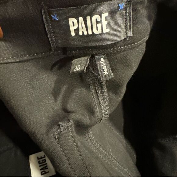 Revolve PAIGE Mayslie Straight Ankle in Black Fog Luxe Coating - Picture 9 of 13